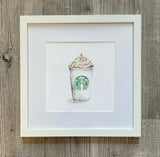 Framed 8x8" Watercolor Art