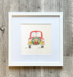 Framed 8x8" Watercolor Art