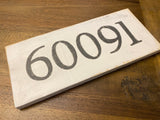 Personalized zip code wood sign