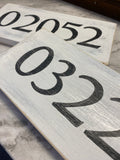 Personalized zip code wood sign