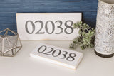 Personalized zip code wood sign