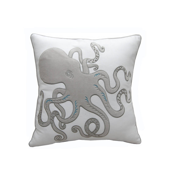Octopus Indoor Pillow - Grey