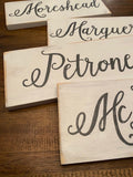 personalized name wood sign