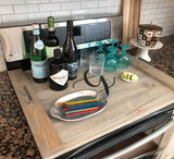 stovetop wood cover & tray with monogram