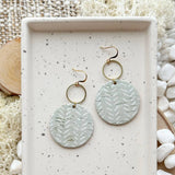 Earrings: Mineral Green weave