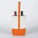 2- Bottle Canvas Wine Gift Host Bag: Pink