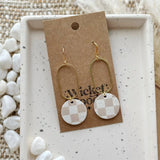 Earrings Wicket goods Sand Checkerboard