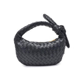 Woven Knot Clutch Black