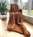 Chunky Knit Blanket Throw 50"x70"