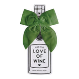 Velvet Wine Bottle Bow - Green