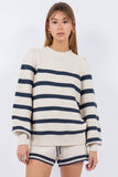 STRIPED KNIT SWEATER TOP