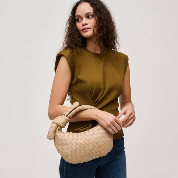 Woven Knot Clutch Natural