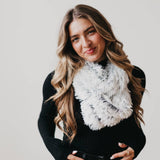 Faux Fur Infinity Scarf: Black