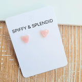 Heart Studs - Pink