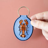 Lobster Embroidered Keychain