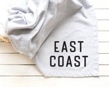 East Coast Beach Blanket Sweatshirt Throw Blanket