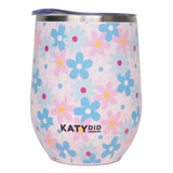 Dainty Florals Wholesale Easter Wine Tumbler with Lid: Light Pink