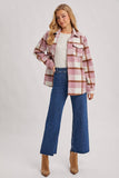 PLAID BRUSHED FLANNEL SHACKET