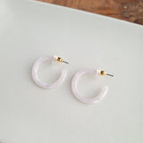 Mini Hoops - white Pearl