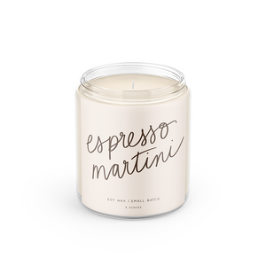 Espresso Martini: 8 oz Soy Wax Hand-Poured Candle