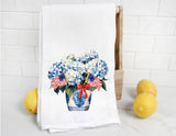 Chinoiserie Hydrangea Tea Towel