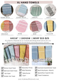 Decorative Throw Blanket or Towel w Tassels, Cotton & Bamboo: Mediterranean Pink Blue