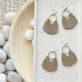 Earrings Wicket goods beige wood