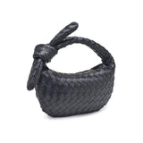 Woven Knot Clutch Black