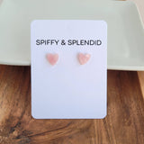 Heart Studs - Pink