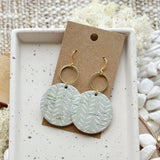 Earrings: Mineral Green weave