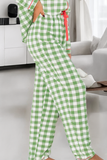 Green Plaid Pajama Set