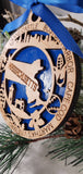'25 Massachusetts Souvenir Ornament with Detailed Cut Design