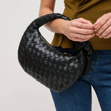 Woven Knot Clutch Black