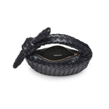 Woven Knot Clutch Black