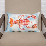 Lobster watercolor pillow