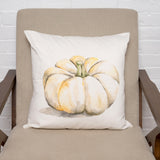 White Pumpkin watercolor pillow