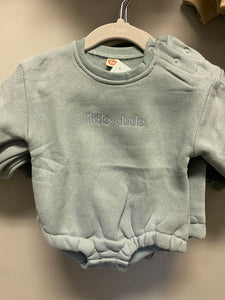 little dude sweatshirt onesie