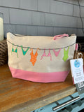 Hand Painted Canvas Travel Pouch - bathing suits
