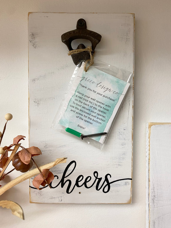 hanging wood bottle opener
