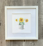 Framed 8x8" Watercolor Art
