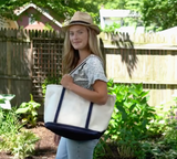 MEDIUM Hand Painted Canvas Tote