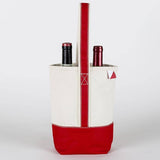Hand Painted Canvas Wine Tote - Buoys