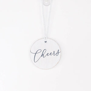 Cheers wood bottle charm