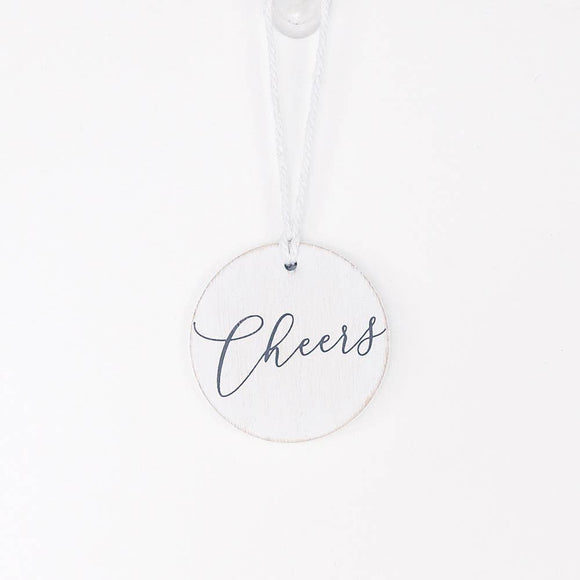 Cheers wood bottle charm