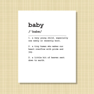 Baby Definition Print