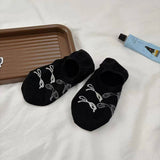 Bow Knit Boat Socks White