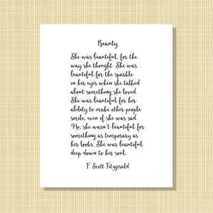 Beauty quote by F. Scott Fitzgerald