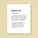 Bestie Definition Print