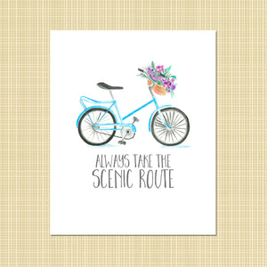 Bicycle Watercolor print