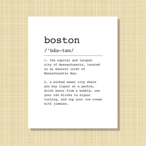 Boston Definition Print